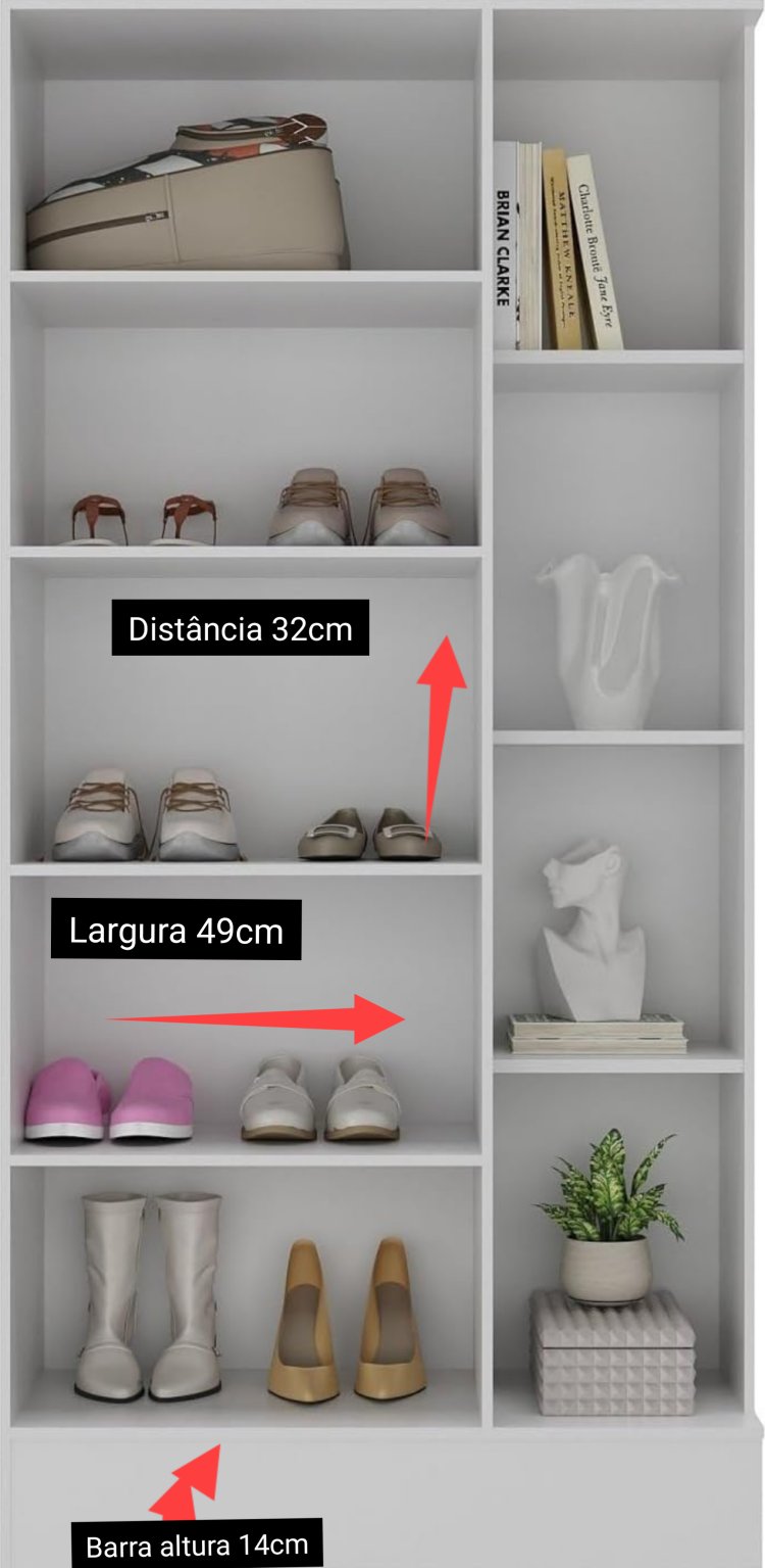 Armário Multiuso 1 Porta 7 Prateleiras
